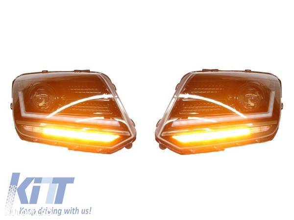 Faruri Osram LED DRL compatibil cu VW Amarok (2010-up) Semnal Dinamic Secvential Negru - 3