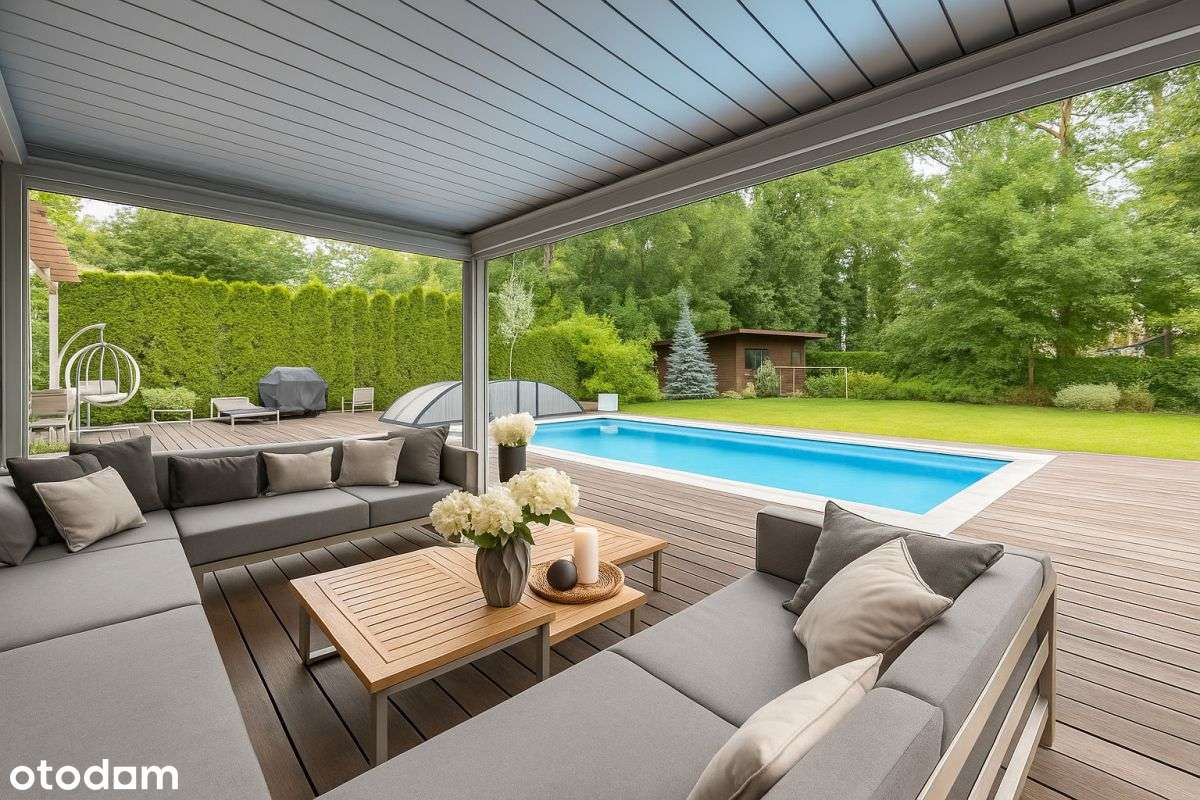 Willa z basenem i dużym ogrodem w Wilanowie-0