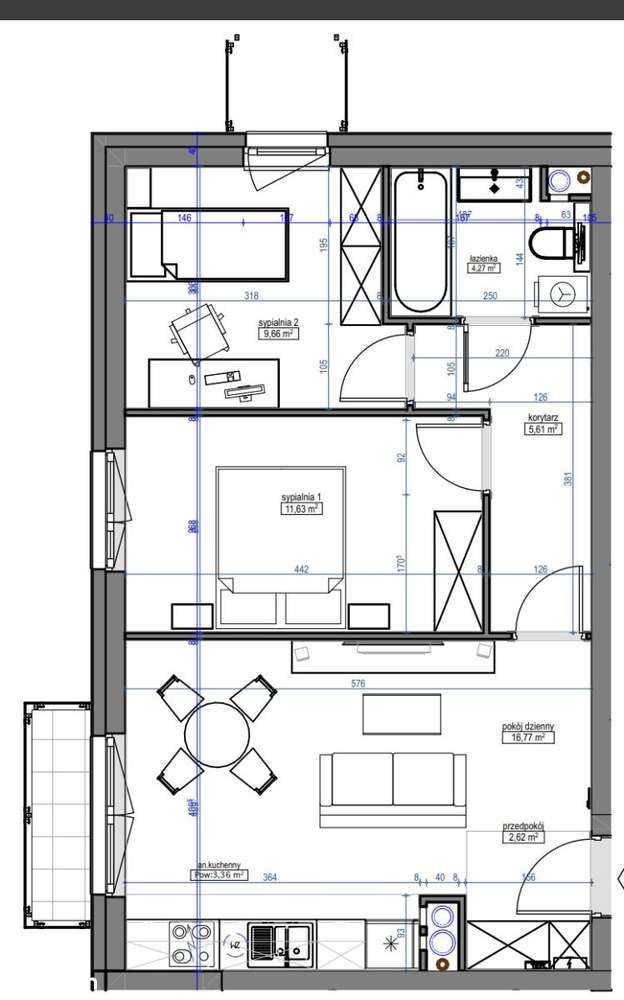 3 pokoje z balkonem, tramwaj, zielona okolica-1