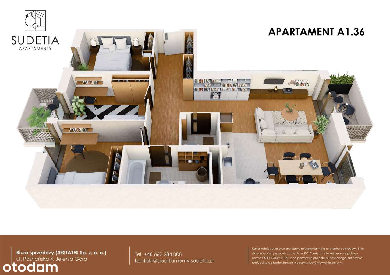 Apartamenty Sudetia | mieszkanie 4-pok. | A1.36 - Pełny obrazek: 3/8