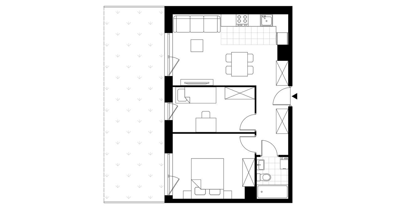 3-pokojowe mieszkanie 49m2 + ogródek Bez Prowizji - Pełny obrazek: 3/8