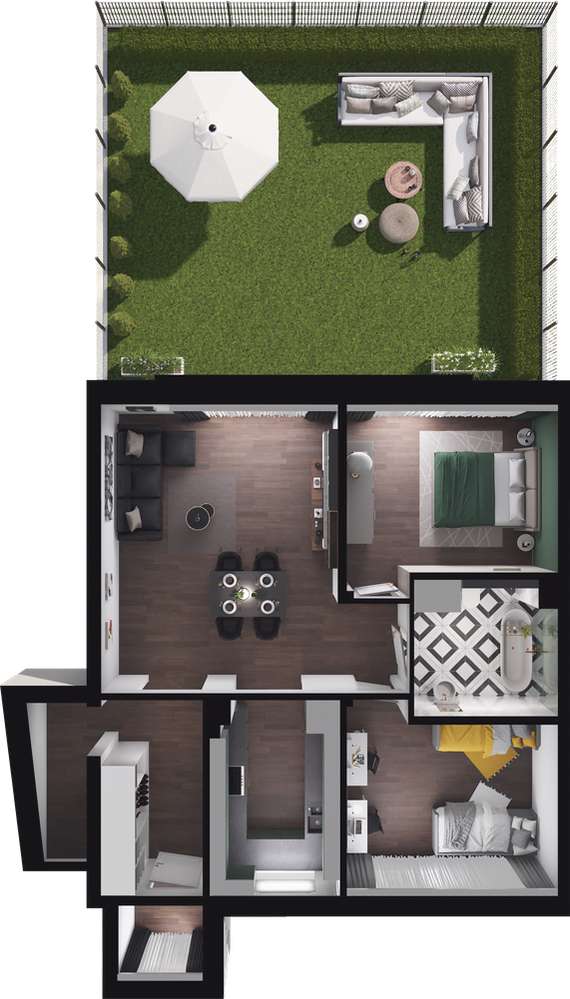 Zielone Przedmieście | mieszkanie 3-pok. | 56_1 - Pełny obrazek: 3/8