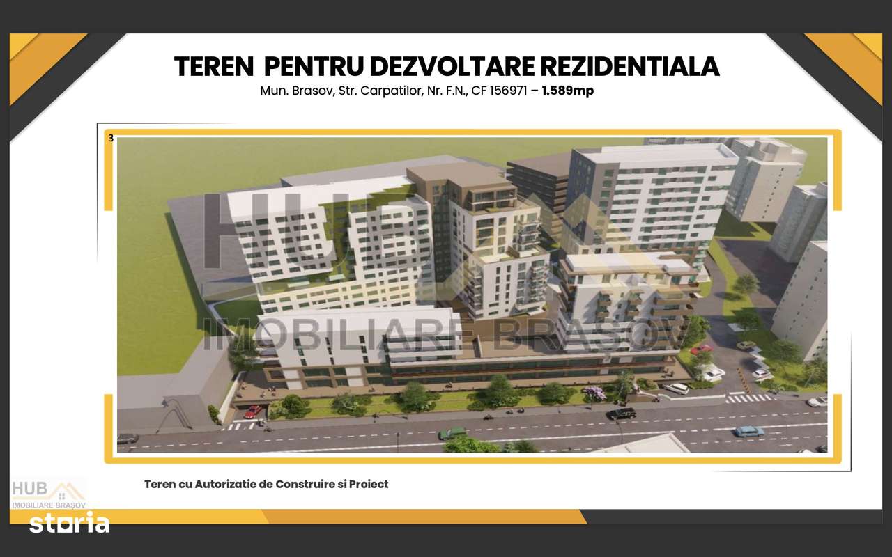 Teren pentru Dezvoltare Rezidentiala cu Autorizatie Emisa | Str. Carpa-0