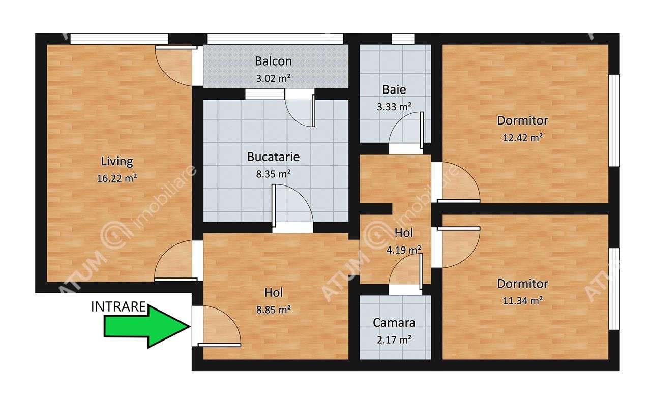 Apartament cu 3 camere decomandate in zona Vasile Aaron din Sibiu-3