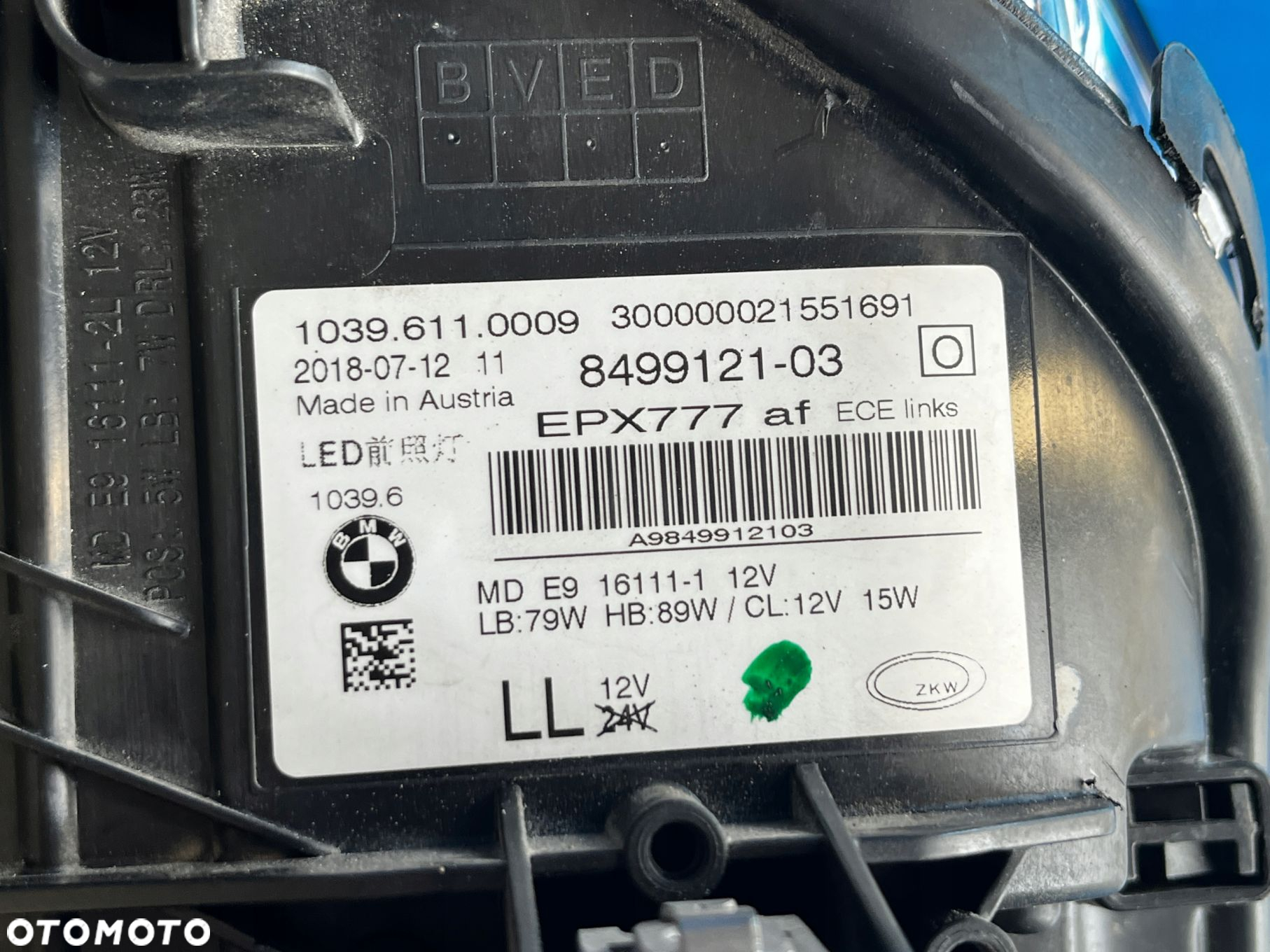 LEWY FULL LED ADAPTIVE BMW G30 G31 EUROPA BDB - 13