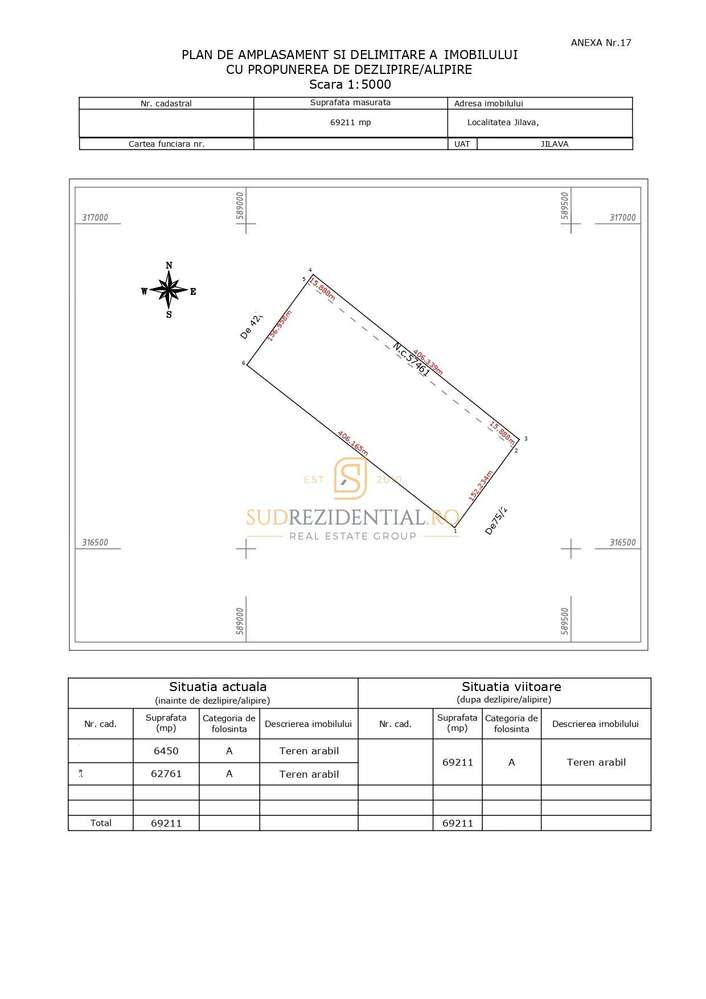 Teren 69.211 mp, Jilava granita cu Sect. 4, ideal investitie - Imagine principală: 4/4