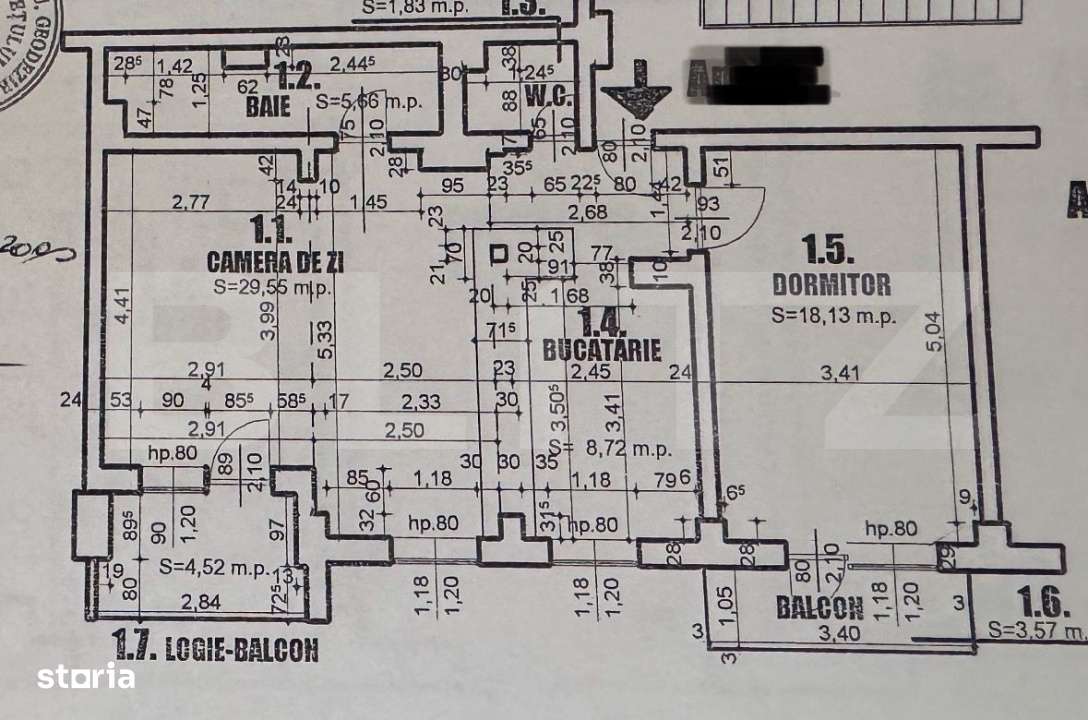 Apartament de 2 camere, 72 mp, decomandat, 2 bai, cartier Lapus — fotografia 1