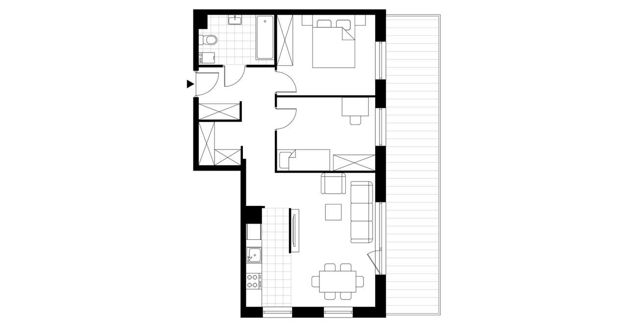 3-pokojowe mieszkanie 59m2 + balkon Bez Prowizji - Pełny obrazek: 3/7