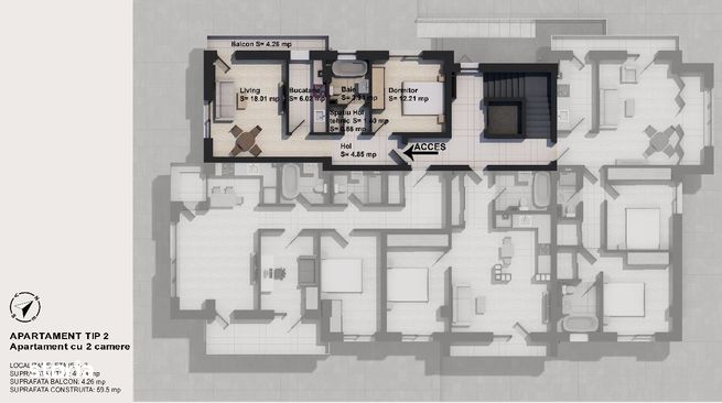 Apartament 2 camere decomandat 7 minute metrou Aparatorii Patriei