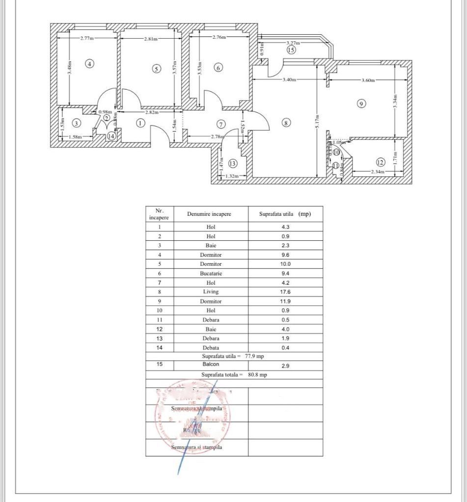 Apartament 4 camere - Sos. Iancului - Bloc Reabilitat - 2 Bai - 81mp