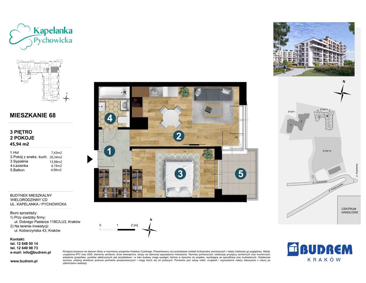 KOBIERZYŃSKA/PYCHOWICKA  2 - pokojowe mieszkanie-9