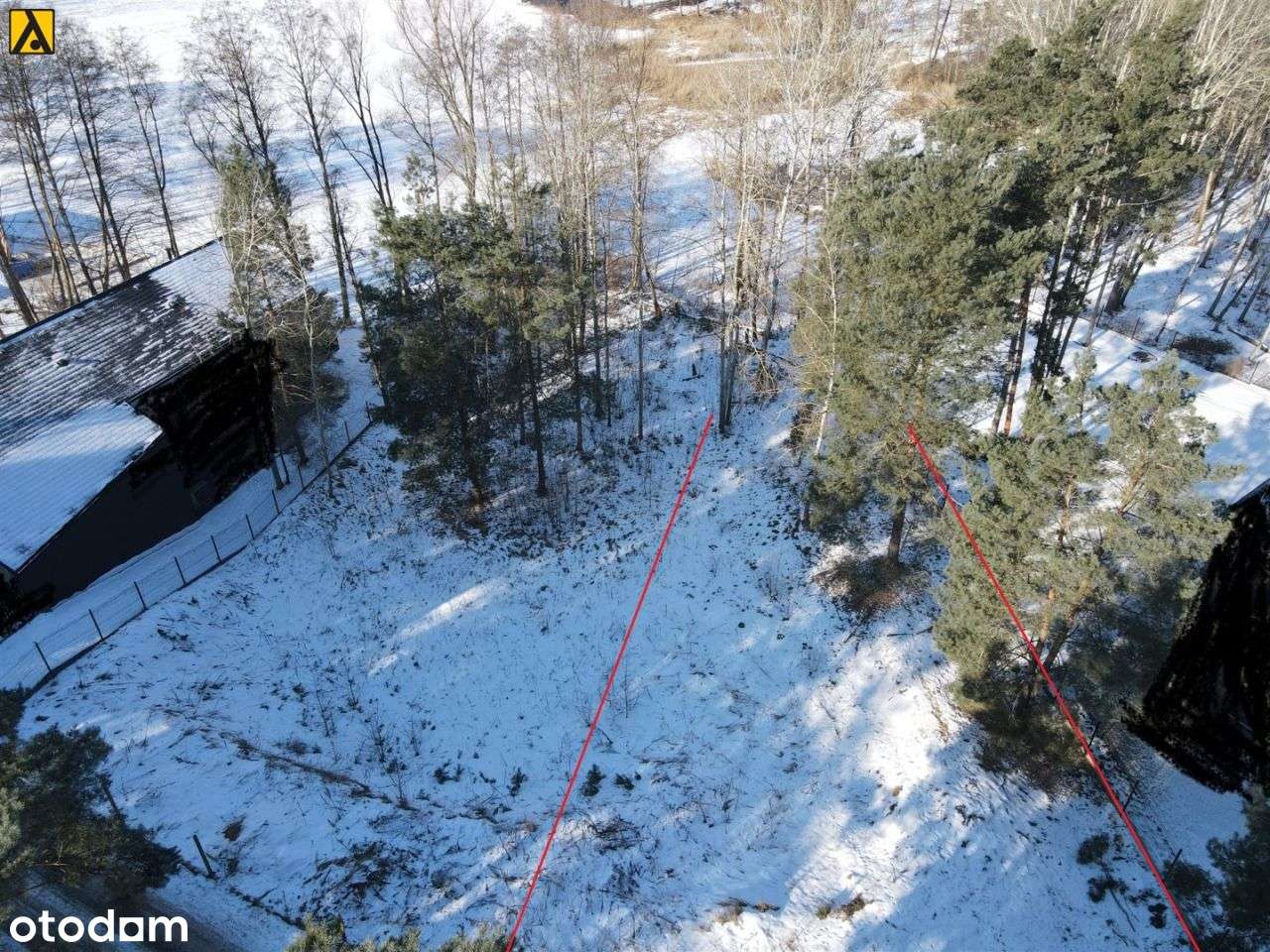 Działka nad Jeziorem Nagus z linią brzegową-3