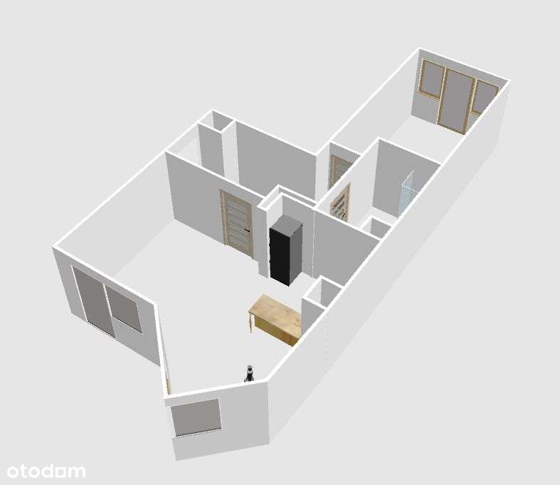 Przestronne 2-pokoje, 40- metrowy taras, balkon, g-17