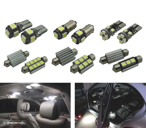 KIT COMPLETO DE 25 LÂMPADAS LED INTERIOR PARA MERCEDES CLS C218 W218 CLS350 CLS500 CLS550 CLS63 AMG - 1