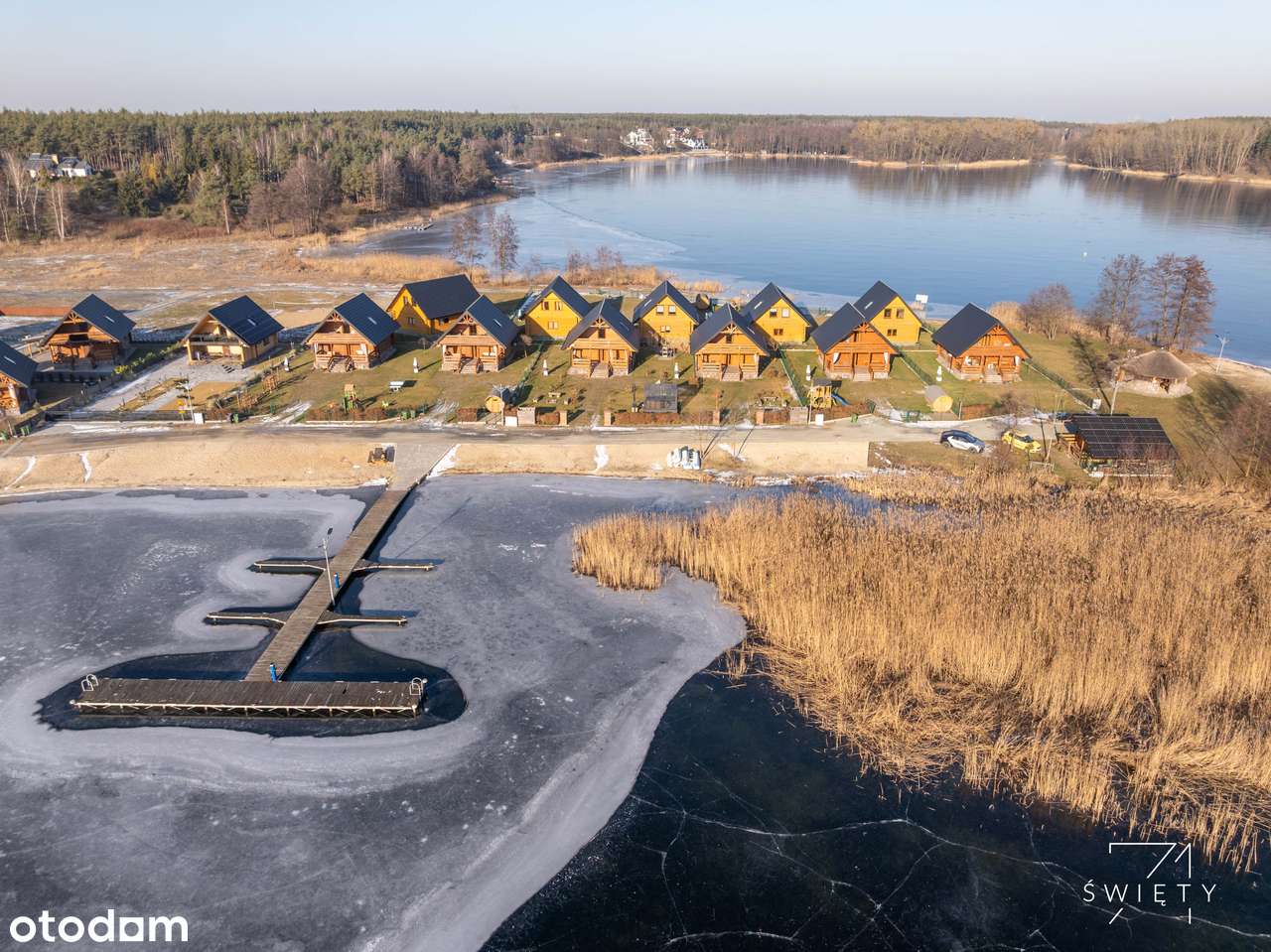 Dom nad jeziorem, pierwsza linia, marina, Wielka Pętla Wielkopolski-10