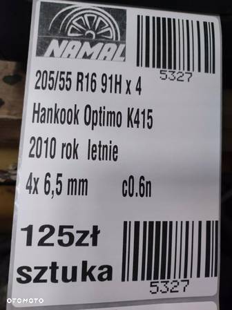 205/55r16 hankook opony letnie 6,5mm 5327 - 8