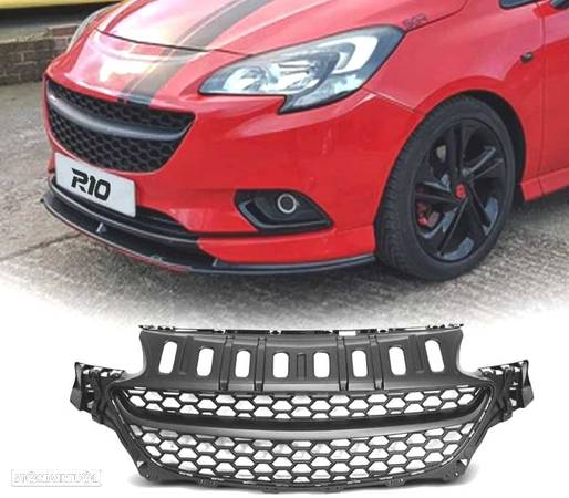 GRELHA FRONTAL DESPORTIVA PARA OPEL CORSA E 2014/2019 "MATT BLACK EDITTION" - 1