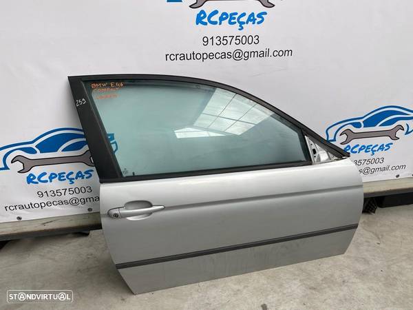 PORTA FRENTE FRONTAL DIREITA BMW SERIE 3 E46 COMPACT FECHO ELEVADOR MOTOR PUXADOR VIDRO - 3