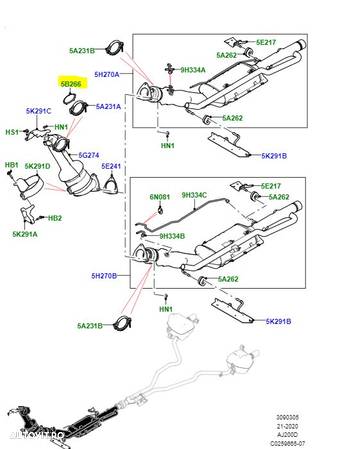 Garnitura turbina 2.0 diesel ingenium Original Land Rover  Discovery Sport - 1