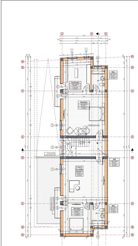Teren 455 mp,cu proiect de casa pe 4 nivele,S+P+E+M,str PREDEAL-5