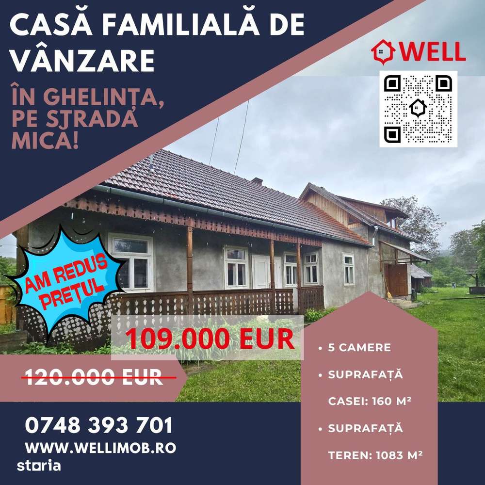 Casă de vânzare în Ghelința, pe strada Mică! - Imagine principală: 1/16