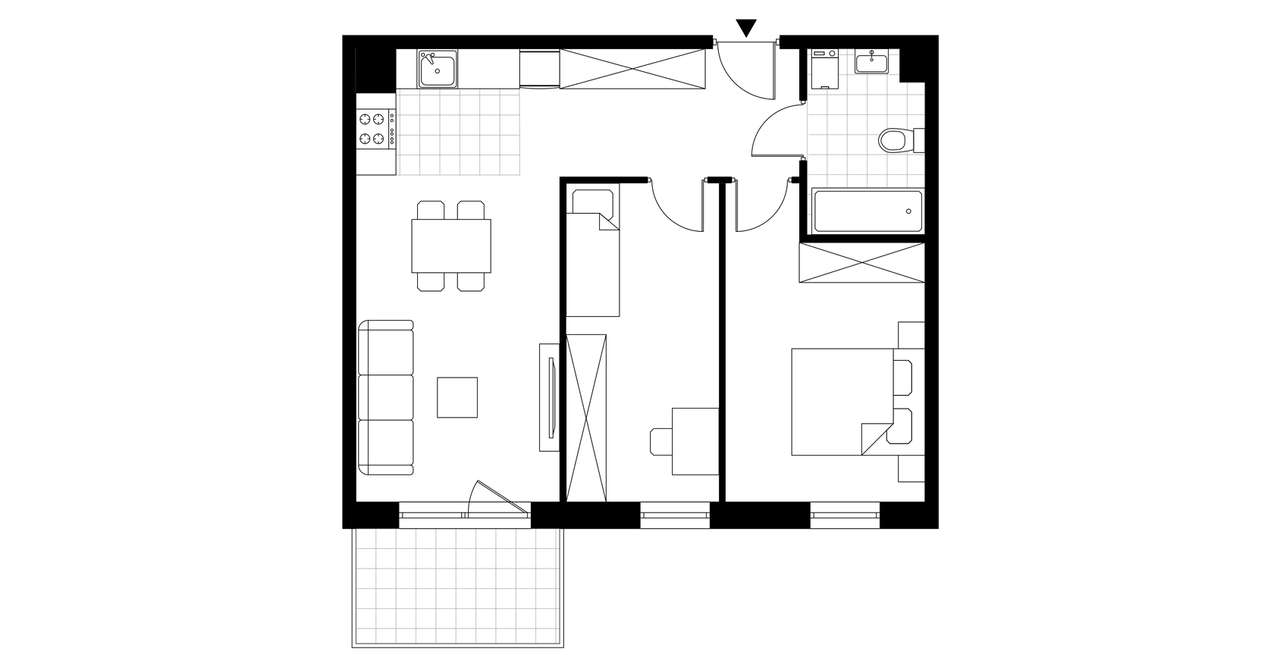 3-pokojowe mieszkanie 54m2 + balkon - Pełny obrazek: 4/9
