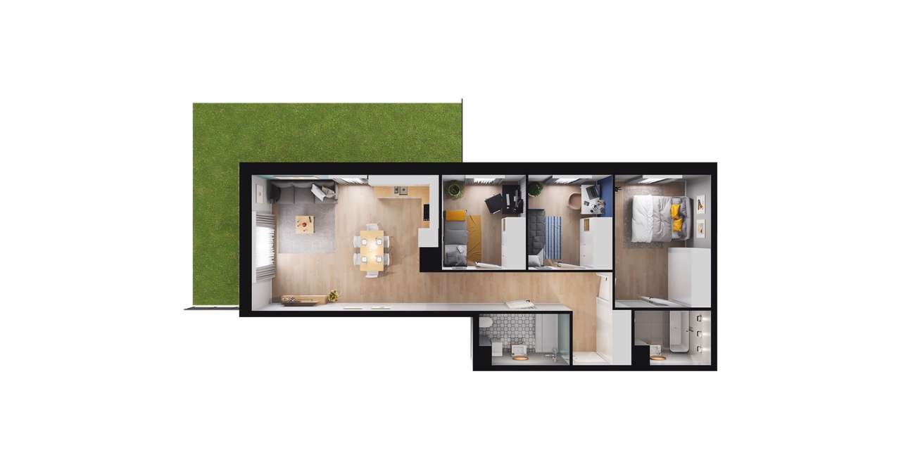 Nova Dworcowa | mieszkanie 4-pok. | B.0.54 - Pełny obrazek: 3/9