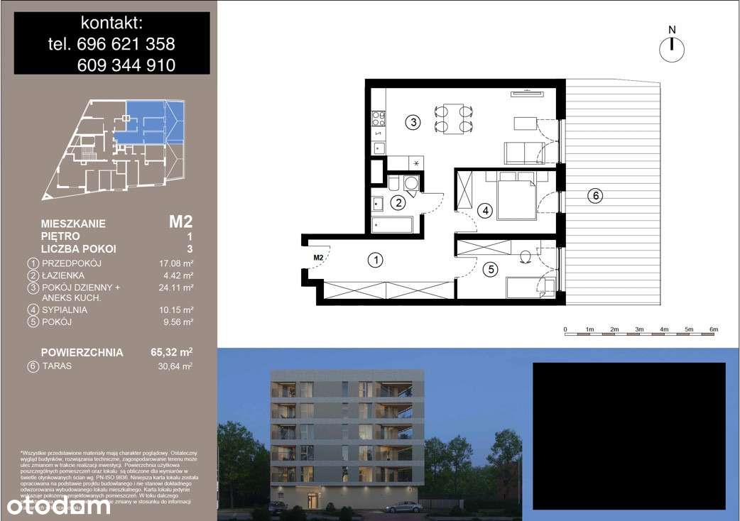 3 pokoje | taras | winda | wysoka jakość wykonania - Pełny obrazek: 3/7
