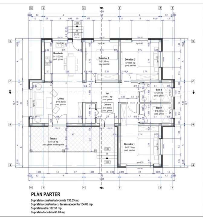 Casa noua , deosebita ,4 camere teren 500 mp, cartier izvor - Imagine principală: 4/6