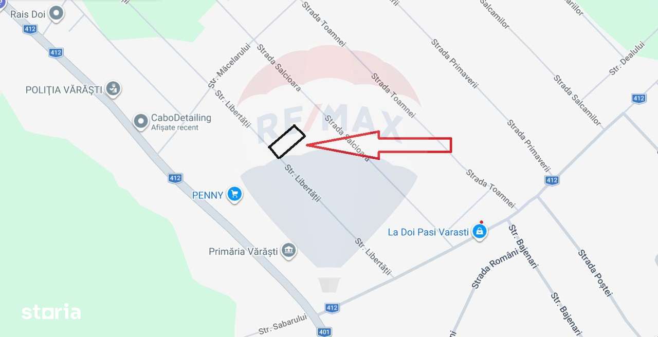 Teren intravilan de vanzare 980 mp, deschidere 13,4, Varasti, Giurgiu-0