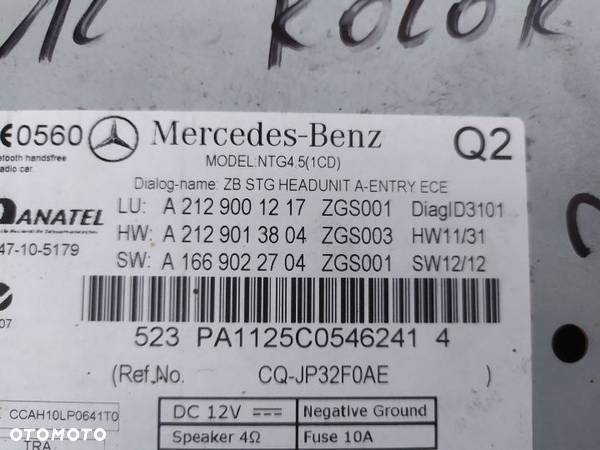 MERCEDES E 212 207 c 204 Comand radio zmieniarka NTG 4.5 nawigacja - 11