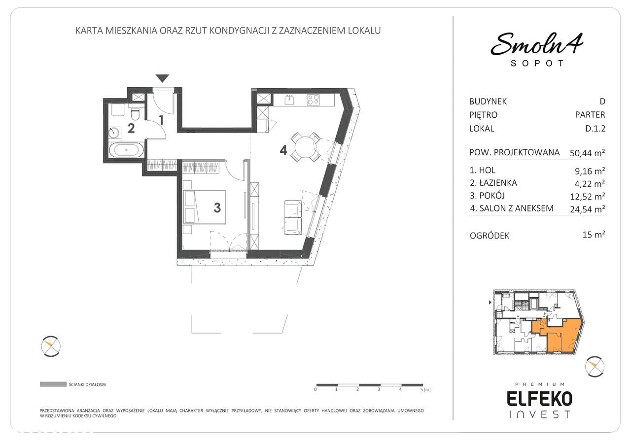 Mieszkanie 2 pok., parter, Sopot - Pełny obrazek: 3/9