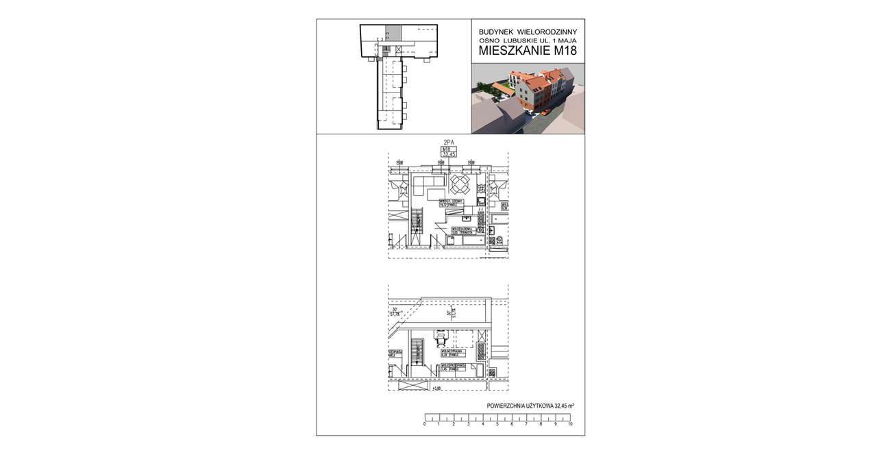 Ośno Lubuskie | mieszkanie 1-pok. | M18 - Pełny obrazek: 2/5
