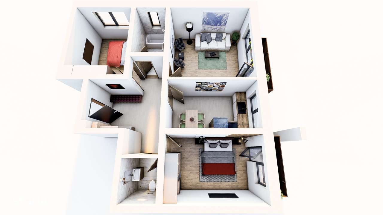 Apartament 3 camere FINALIZAT, etaj 1, Comision 0%.-10