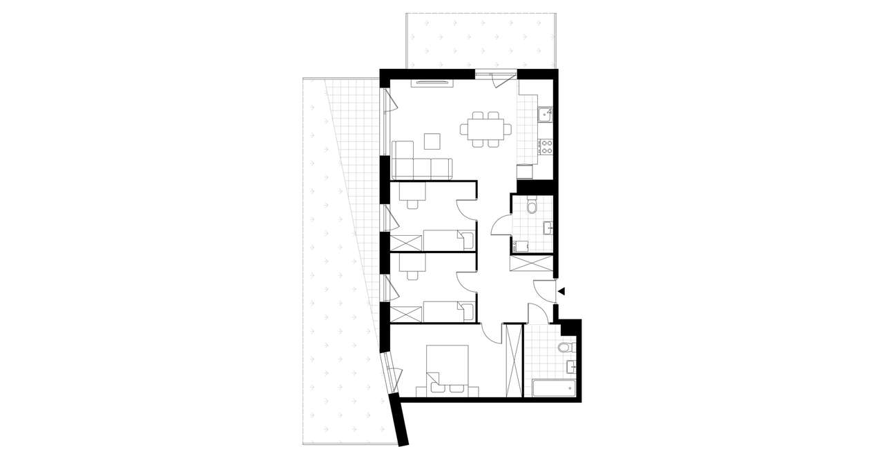 4-pokojowe mieszkanie 74m2 + 2 ogródki - Pełny obrazek: 3/8