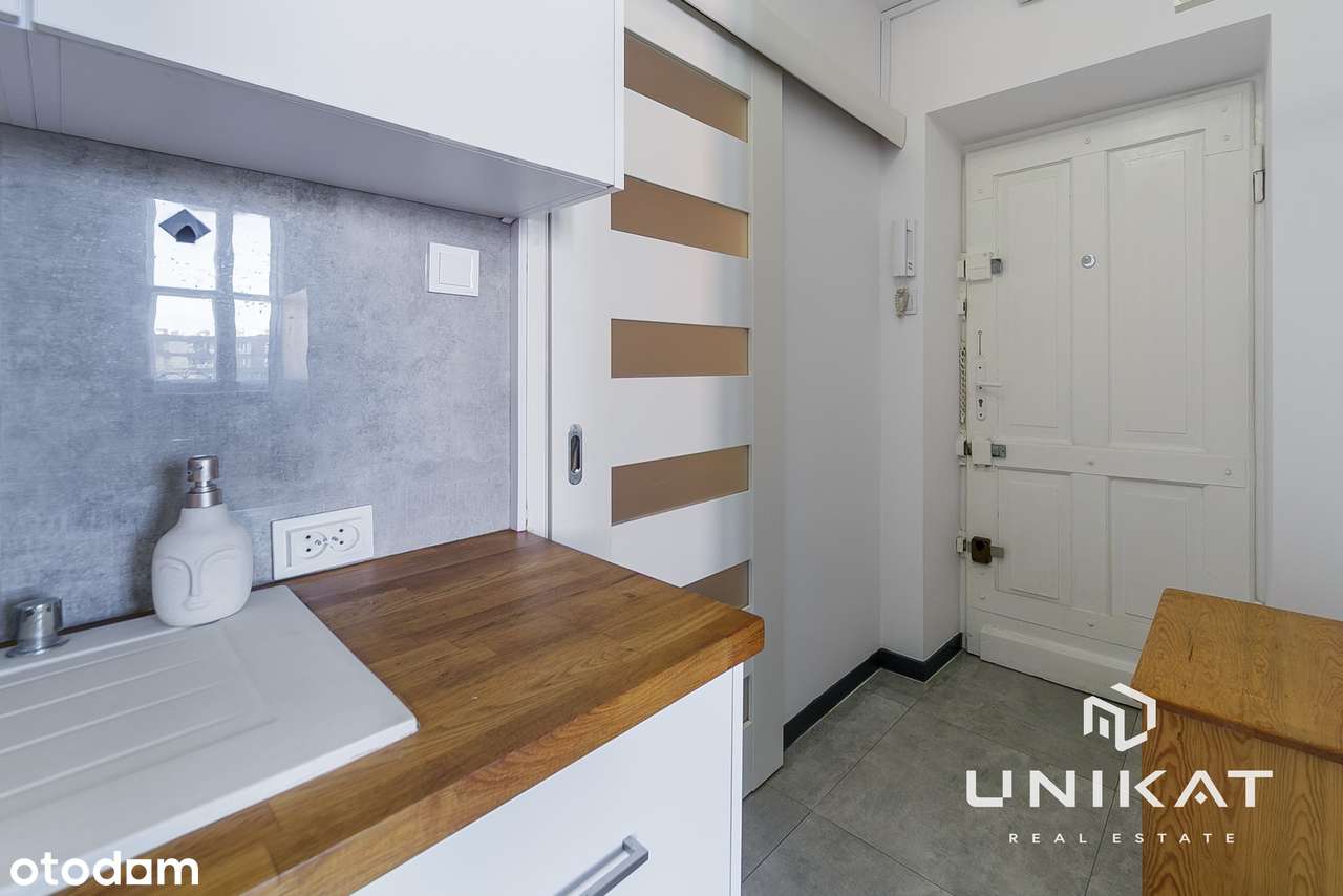 Kawalerka 34 m² | Wysokie sufity - 3,27m | M2 Wileńska | Koneser-6