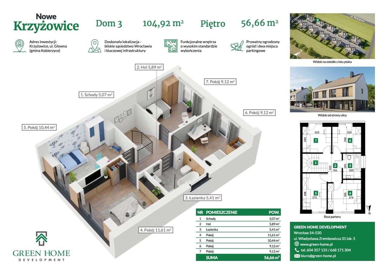 Nowe Domy w zabudowie bliźniaczej gm. Kobierzyce - Pełny obrazek: 5/11