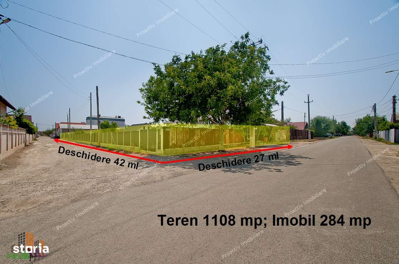 Imobil P+1E, 284mp, teren 1108 mp, deschidere pe 2 strazi, central - Imagine principală: 1/10