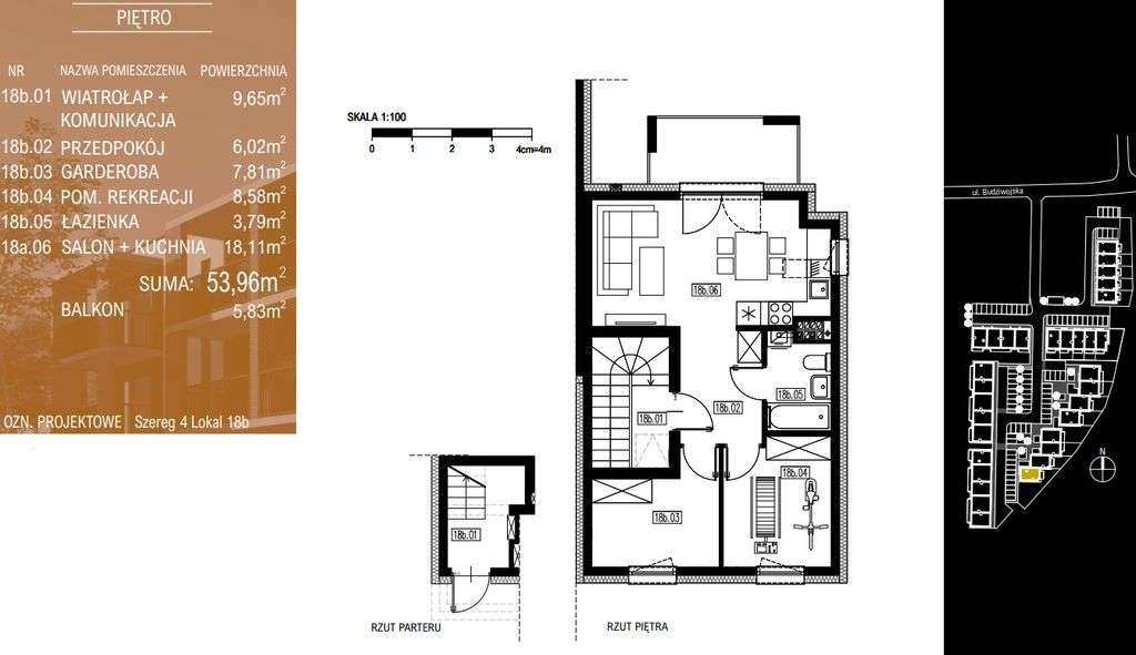 53,96m2 z balkonem, ul. Budziwojska! 3 pokoje - Pełny obrazek: 4/6