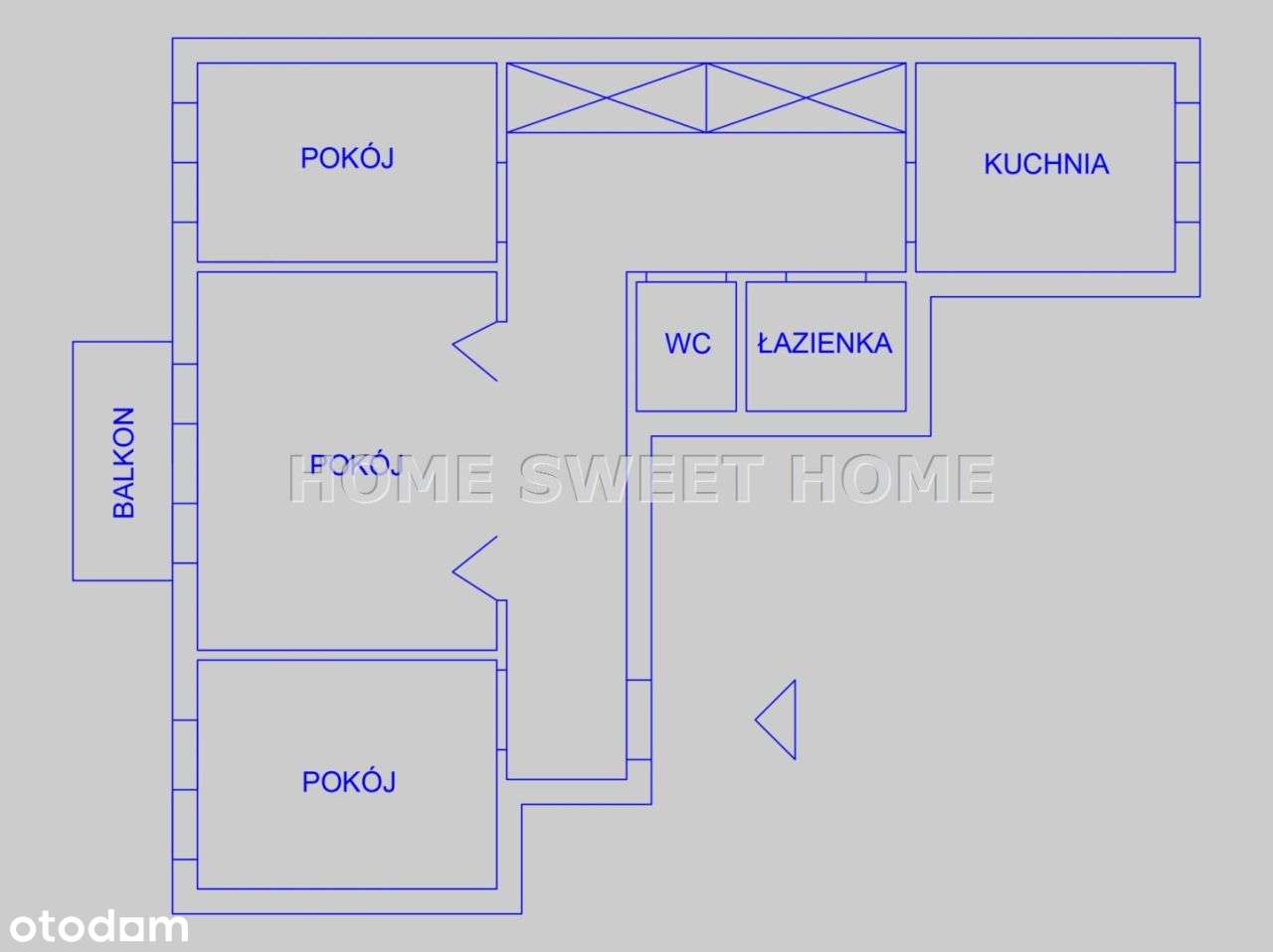 Okolice fabryki Norblina, trzy pokoje z balkonem.-17