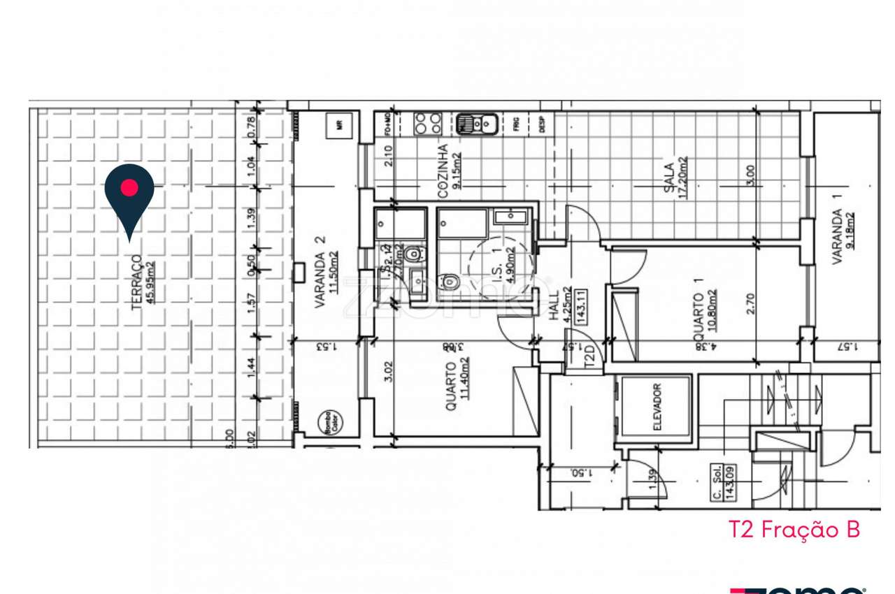 Apartamento T2 | Quinta da Maia | Novo | Terraço | Garagem | Fração... - Grande imagem: 5/15