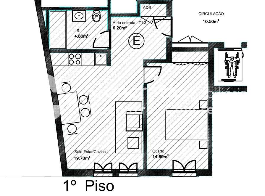 Apartamento T1 novo no centro de Braga-29