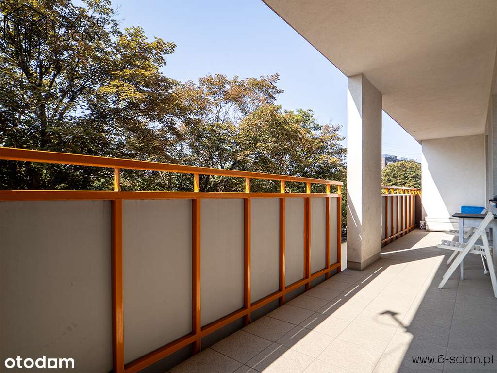 2-pok.| Duży taras | Drewniana podłoga| Brzeska 15-6