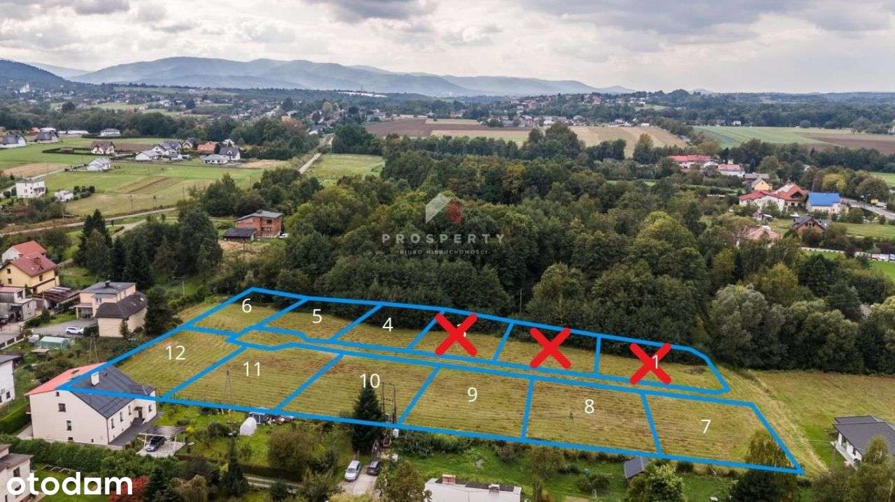 Działka budowlana pod lasem Kozy - Pełny obrazek: 4/10