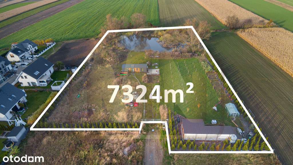 Atrakcyjna działka z własnym stawem, Dąbcze