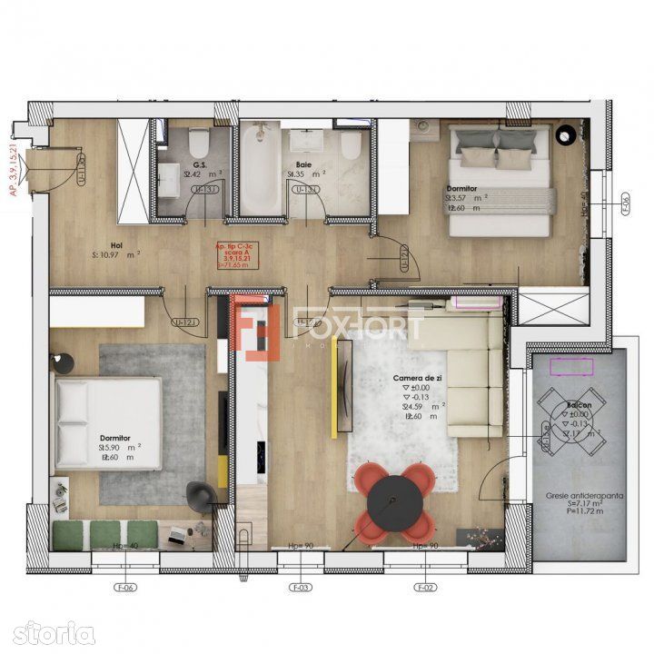 Apartament 3 camere, decomandat, zona Lipovei - ID V3850