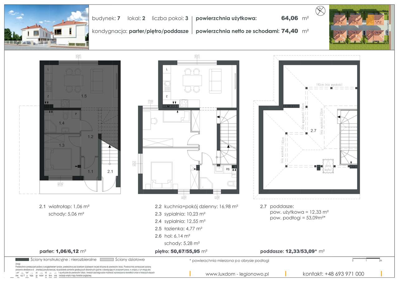 BEZPOŚREDNIO Mieszkanie dwupoziomowe z miejscem parkingowym w cenie - Pełny obrazek: 3/12