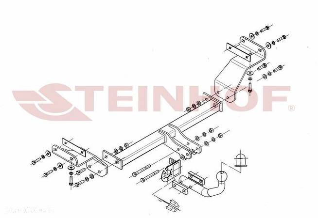 Hak Holowniczy Steinhof + Wiązka Bez cięcia  zderzaka do Kia Cee'd Ceed Kombi Sporty Wagon od 2007 - 9