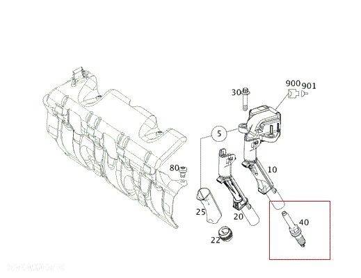 MERCEDES Swieca zaplonowa do silnika M270 M275 - 5
