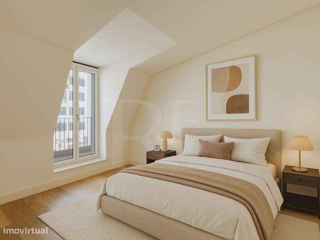 Apartamento T2 com varanda e vista rio em Lisboa-15